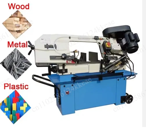 Industrial BS712N Metal Band Saw, 7"x12" Rectangular Cutting Capacity, Horizontal Band Sawing Machine for Workshop Use
