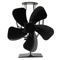 ABRU-Wood Stove Fan 5-Blade Heat Powered Stove Fan For Wood/Log Burner Fireplace Fan Efficient Heat Distribution