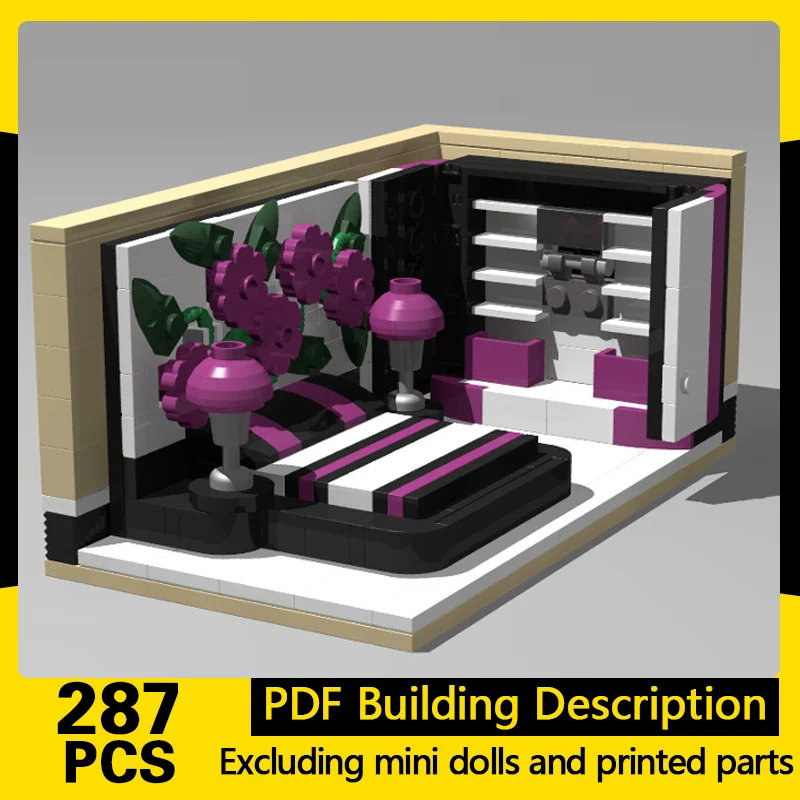 

City Street View Model MOC Building Bricks Bedroom Furnitures Modular Technology Gifts Holiday Assemble Children Toys Suit