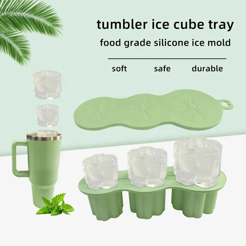 3 Hollow Cylinders  Mold for Tumbler Silicone    Cube Tray for   30oz 40oz Tumbler