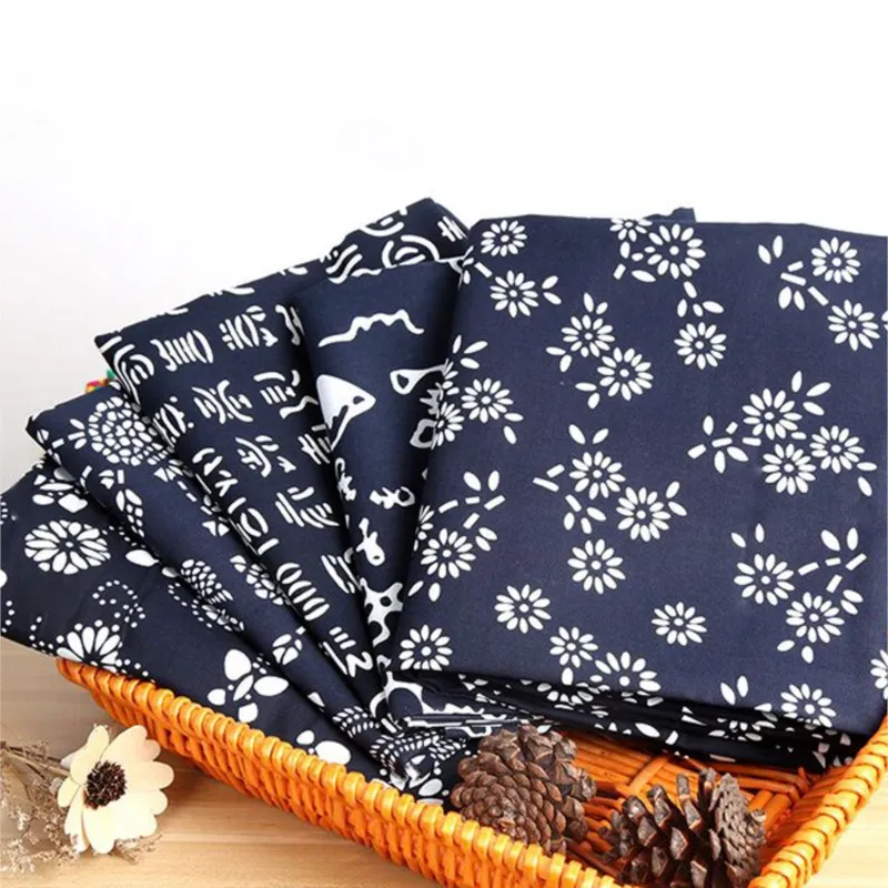 

Wuzhen Blue Printing Fabric Pure Cotton and White Chinese Style Imitation Wax Dye Thickened Ethnic