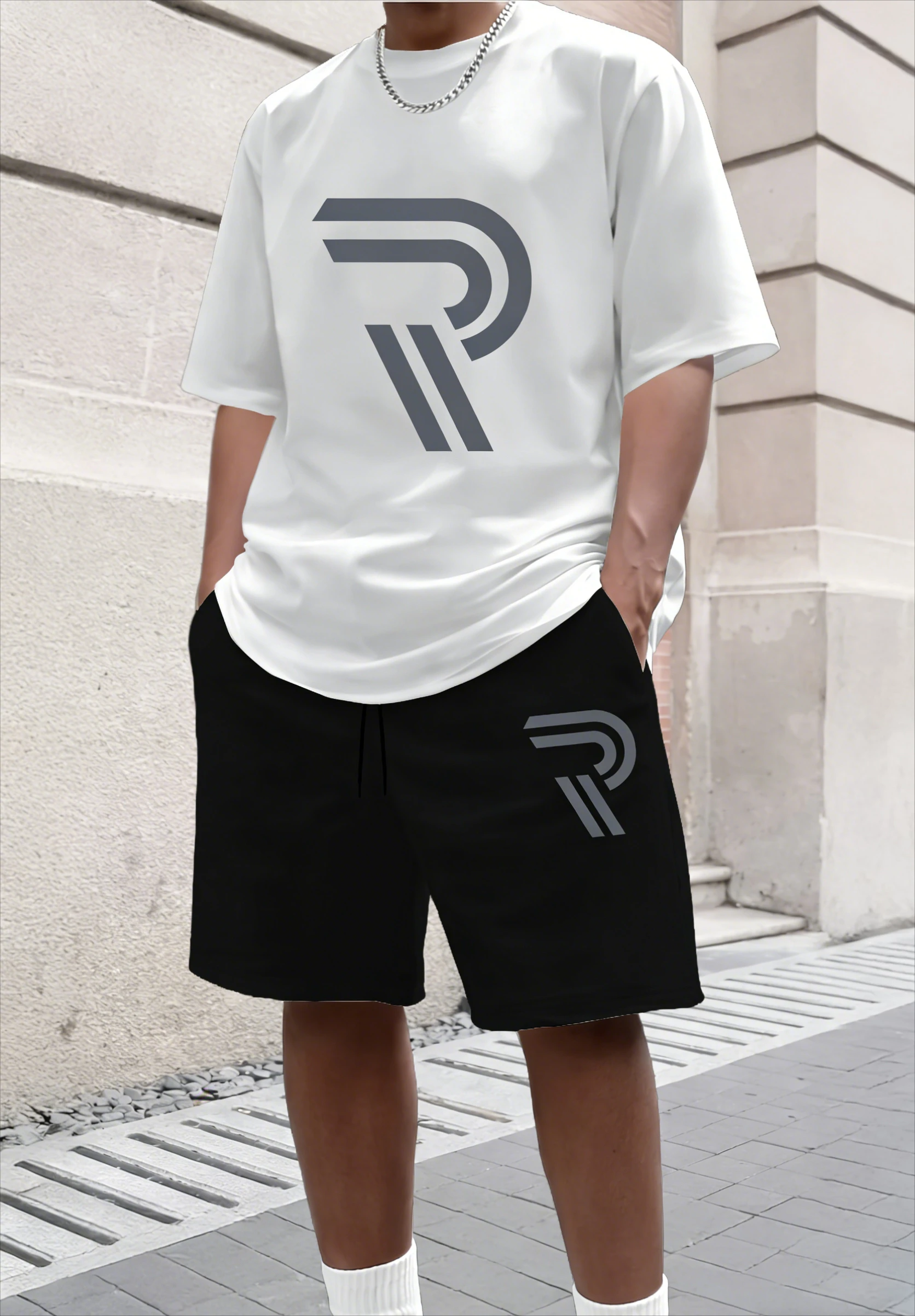 2026New Summer Two-piece Men's Casual Breathable Pajamas Short Sleeved Shorts Geometric Pattern Shirt Home Set