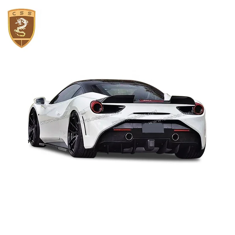 Good Quality SVR Style Carbon Fiber Car Rear Ducktai Wing Spoiler For Ferrari 488