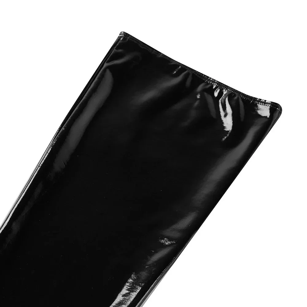 

Unisex Men Women Wet Look Latex Leather Stocking Over Knee Thigh Long Socks Sexy Clubwear High Stockings Female Clothing