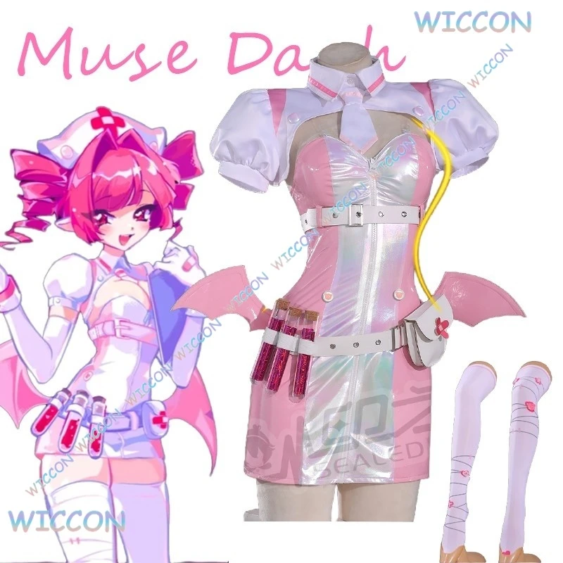 Disfraz de Anime Muse Cos Dash, disfraz de Buro, disfraz de ídolo Virtual, falda superior de enfermera, disfraz de fiesta de Halloween para mujeres adultas