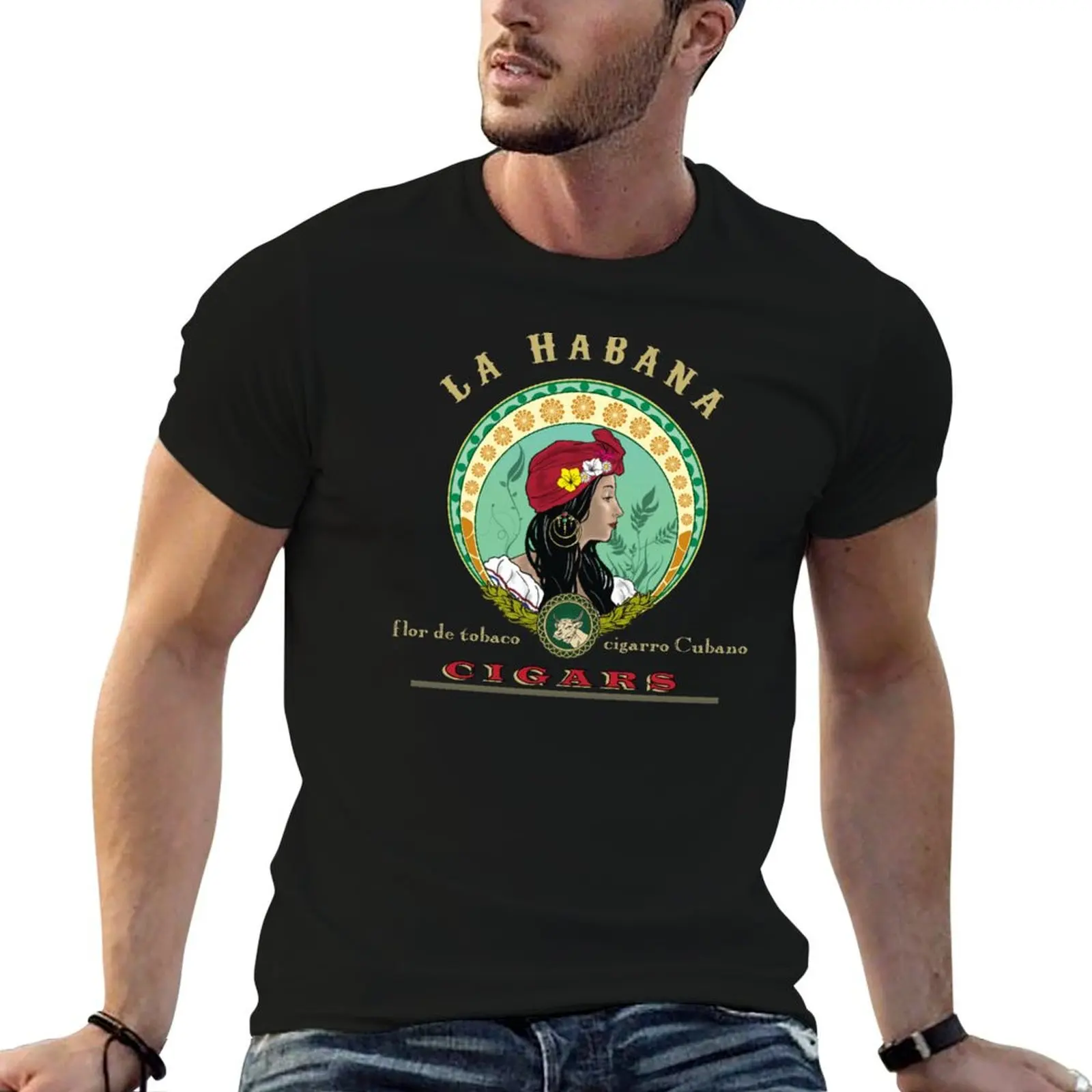 La Habana Cigars T-Shirt anime tshirt hippie clothes mens designer t shirt