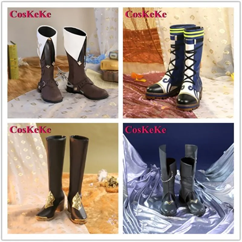 

CosKeKe Mika/Tighnari/Alhaitham/Tartaglia Shoes Cosplay Game Genshin Impact Fashion High Boots Men Party Role Play Accessories