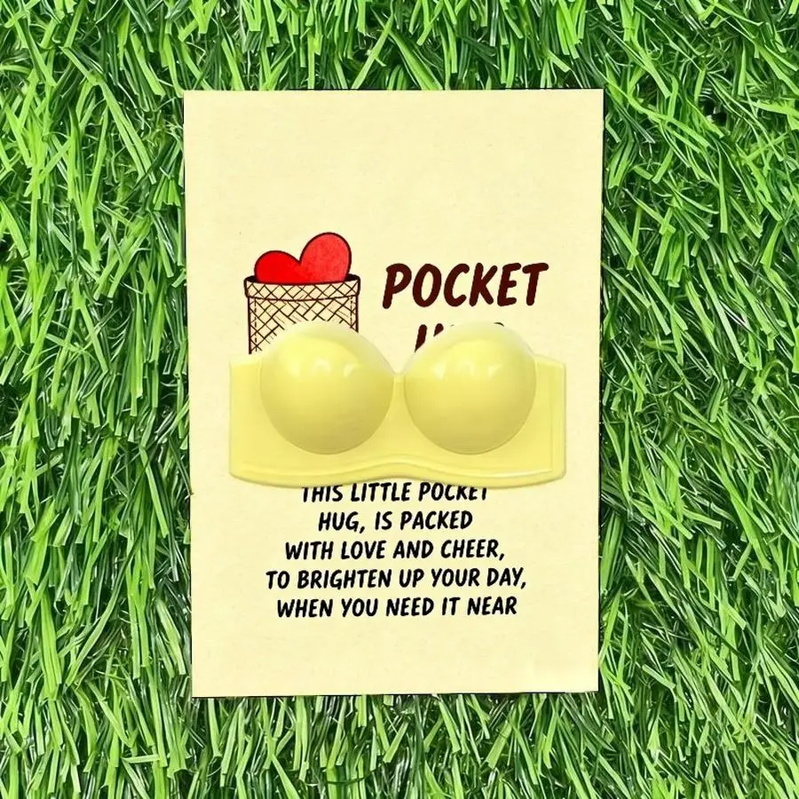 1/5/10/20/50/100pcs Cute A good friend is like a bra Novel bra pocket hug gift card set, synthetic resin, unique encouragement c