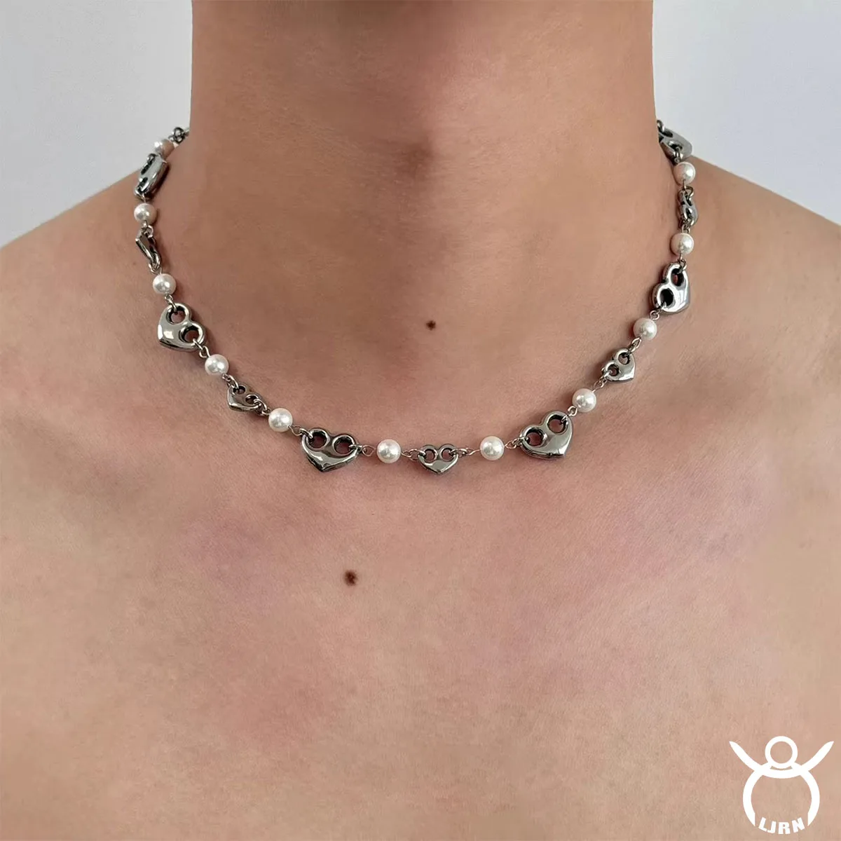 2026 New Punk Necklace Metal Stainless Steel Heart Chain Simple Cool Unisex Choker Neck Accessaries for Women Men Jewelry