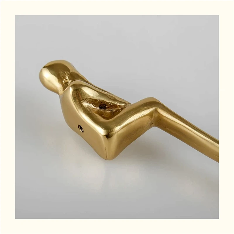純銅と真鍮のフレンチハンドル,ワードローブのドアと引き出しのハンドル,クリエイティブなキャラクターデザインの装飾,金色の家具