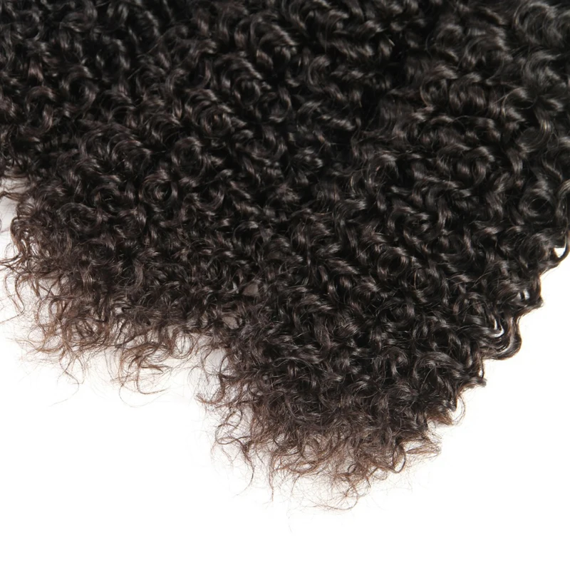 Pacotes brasileiros do cabelo humano do Virgin, cor natural, extensões dobro da trama, encaracolado perverso, 10-32 ", 100g pelo PC, 12A