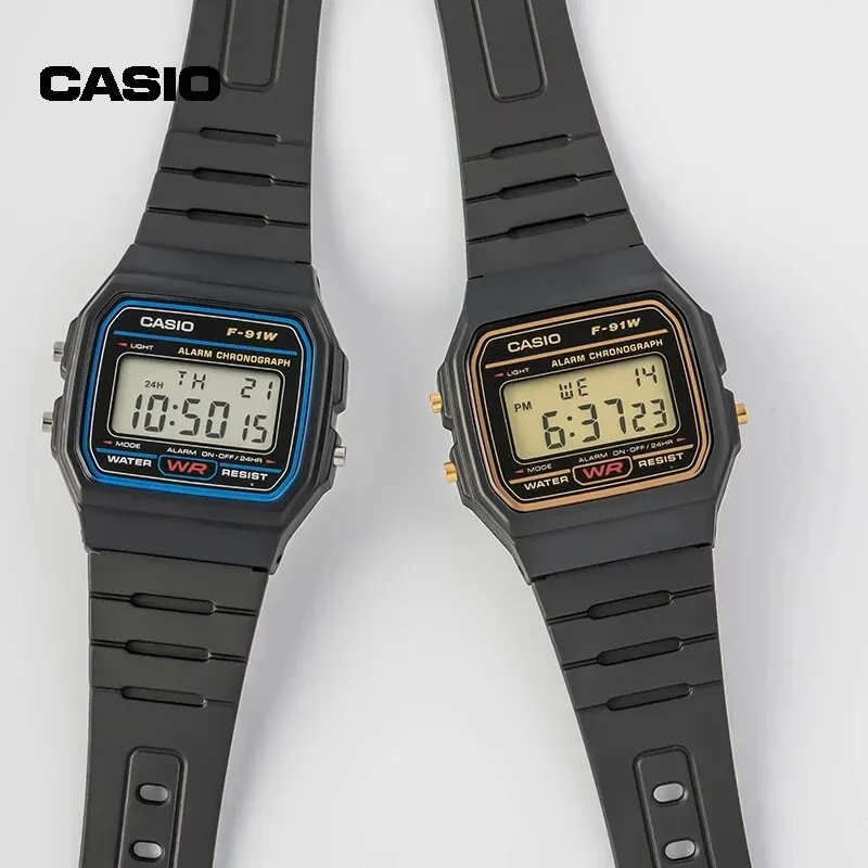 Casio F-91WM Men Women Small Square Electric Watch Moda Outdoor Sports Student Watch Display Digital LED Light Stopwatch
