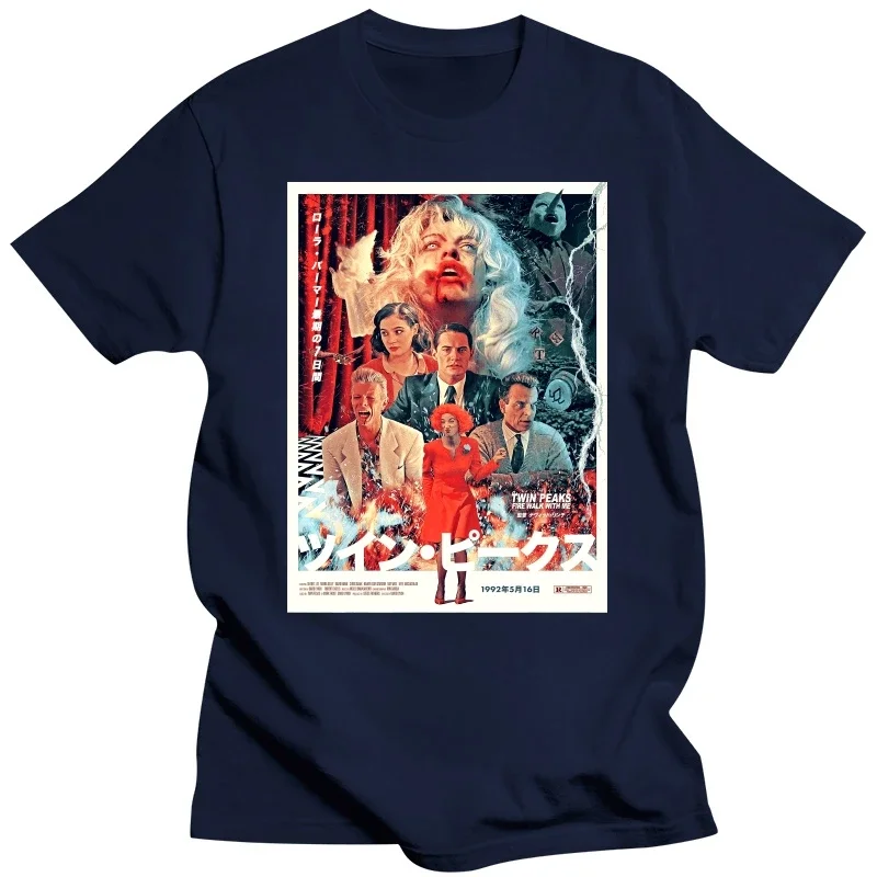 Men Summer Cotton Male Casua  Letters Twin Peaks v1 T-shirt movie poster David Lynch Kyle MacLachlan all sizes S-5XL