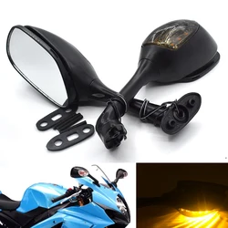 For Suzuki GSX-R 600 GSX-R 750 GSX-R 1000 SV650 Smoke lens SV1000 K6 K7 K8 Motorcycle Rearview Side Mirror LED Turn Signal Light