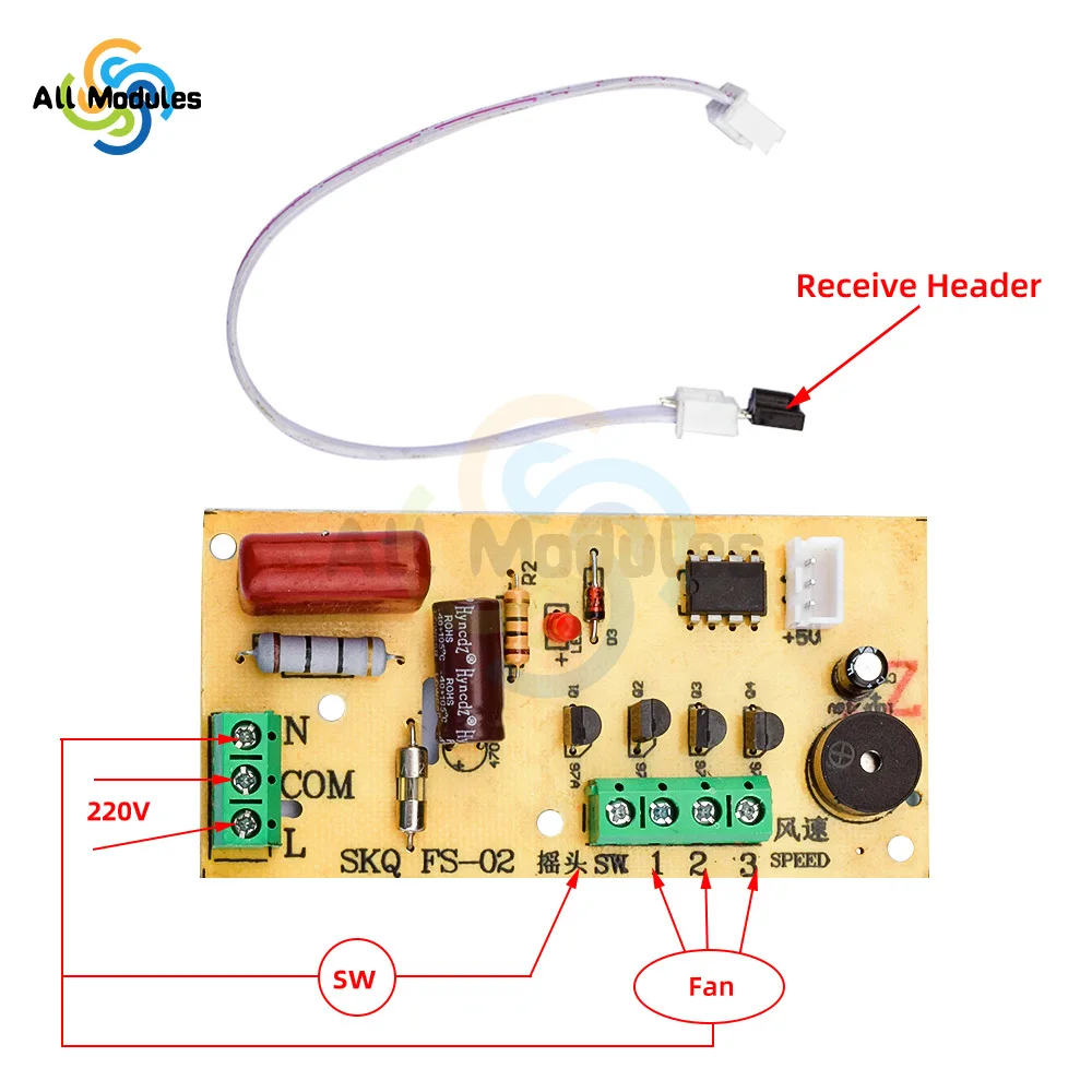 Fan Remote Control Modified Board Circuit Board Control Motherboard Floor-to-ceiling Electric Fan Computer Board Remote Control