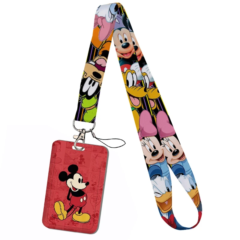 Disney Minnie Mouse Cartoon Couple Student ID Dinner keychain Bust Work Set Subway Access Card Holder view 3