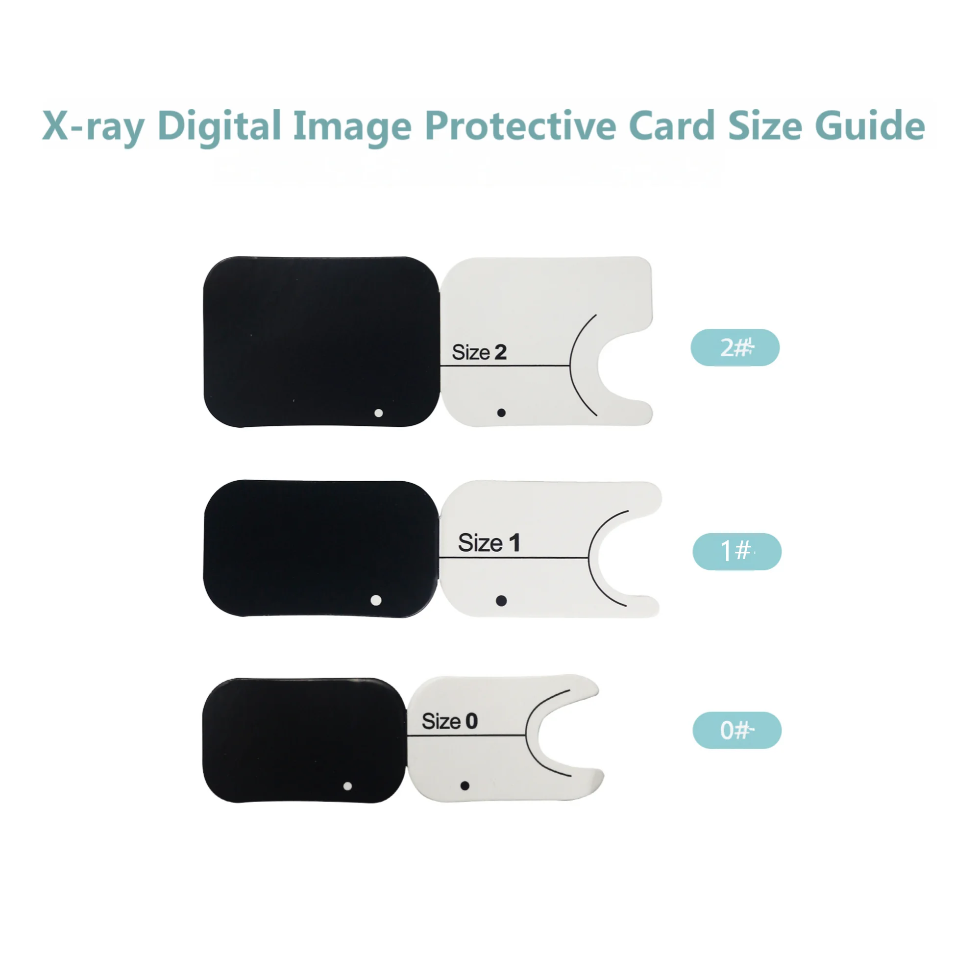 3 Sizes Dental Phosphor Plate Envelopes Protective Paper Card 0# 1# 2# X-Scan Ray Dental Protective Paper Cards 100pcs/box