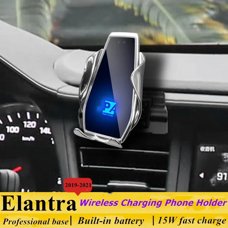 

2019-2021 For Hyundai Elantra 6th 6 Gen Phone Holder Wireless Charger Car Mobile Phones Mount Navigation Bracket GPS Support 360