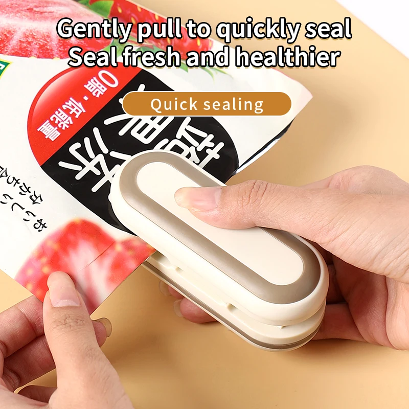 Mini Bag Sealer Handheld Heat Sealing Machine Portable Plastic Bag Sealer for Snacks Chips Food Storage Kitchen Gadget
