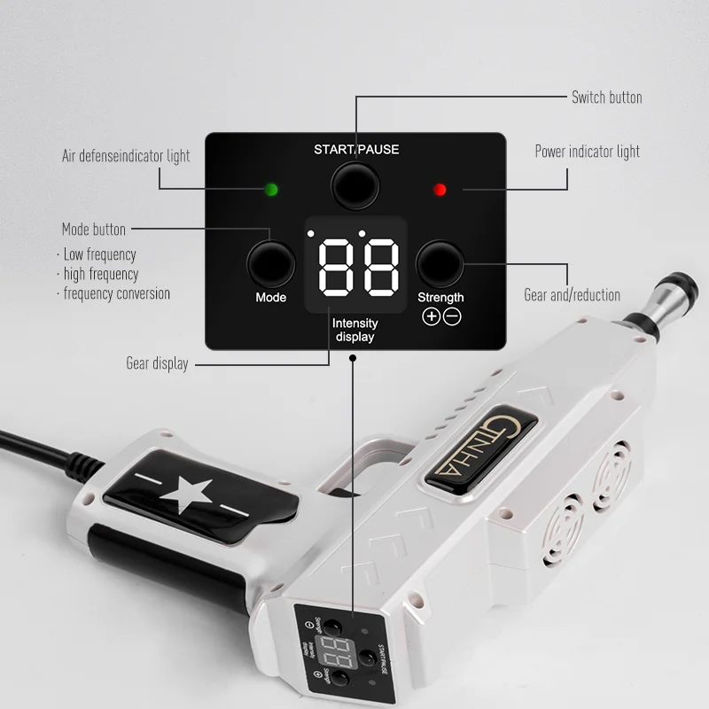 Smart Library Electric Body Corrector  Chiropractor Adjusting Massager For Cervical Thoracic Lumbar Spine With 5 Massage Head