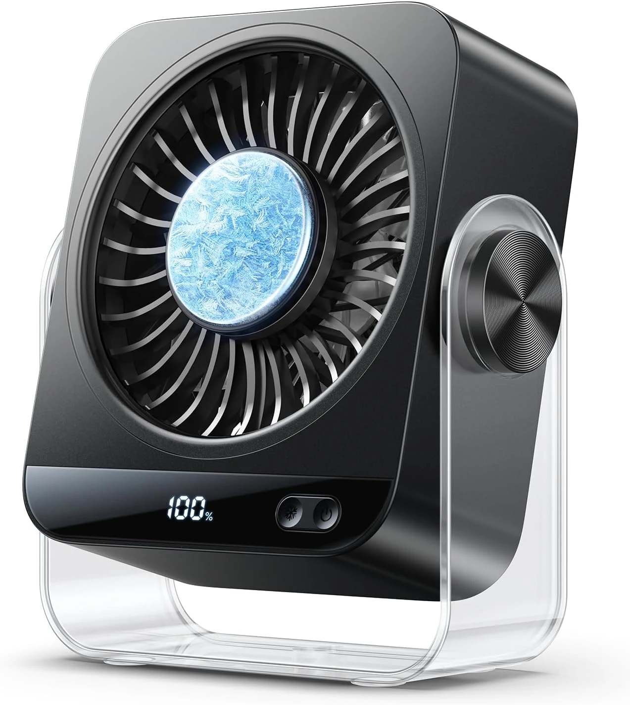 

Настольный вентилятор, 199 скоростей, турбо-воздушный поток, портативный вентилятор с охлаждением льдом, бесшумный настольный вентилятор с цифровым дисплеем, 270 ° Вращающиеся настольные мини-вентиляторы