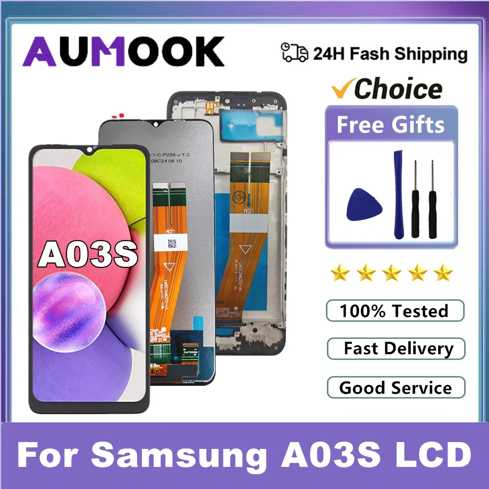 6.5'' A03S Screen For Samsung A03S LCD A037F A037M A037G A037U A037W LCD Display Touch Screen Digitizer Assembly Replacement