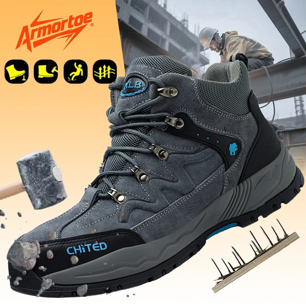 ArmorToe Botas de seguridad para montañismo Suela de goma EVA Ligero Cómodo Transpirable Antideslizante Durable # Armadura3056