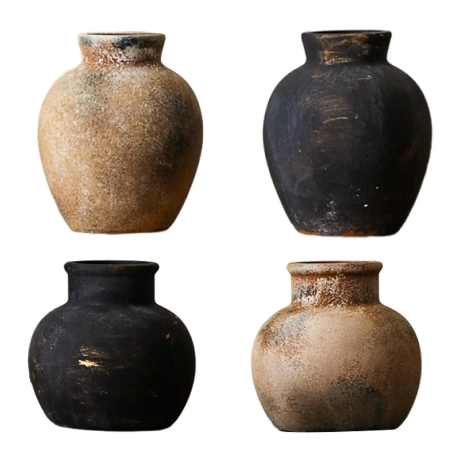

Rustic Ceramic Vase Wabi Sabi Flowerpot Flower Holder Farmhouse Flower Vase