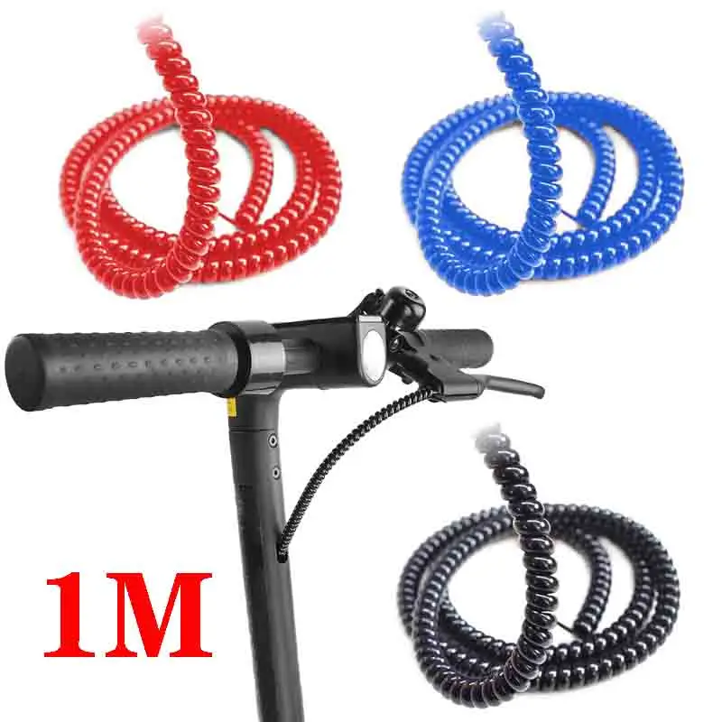 1/2PCS Organizador de Cabos Espiral em TPU para Patinetes Ninebot Dualtron Kugoo Zero 8/10 Xiaomi M365 - Proteção de Linha