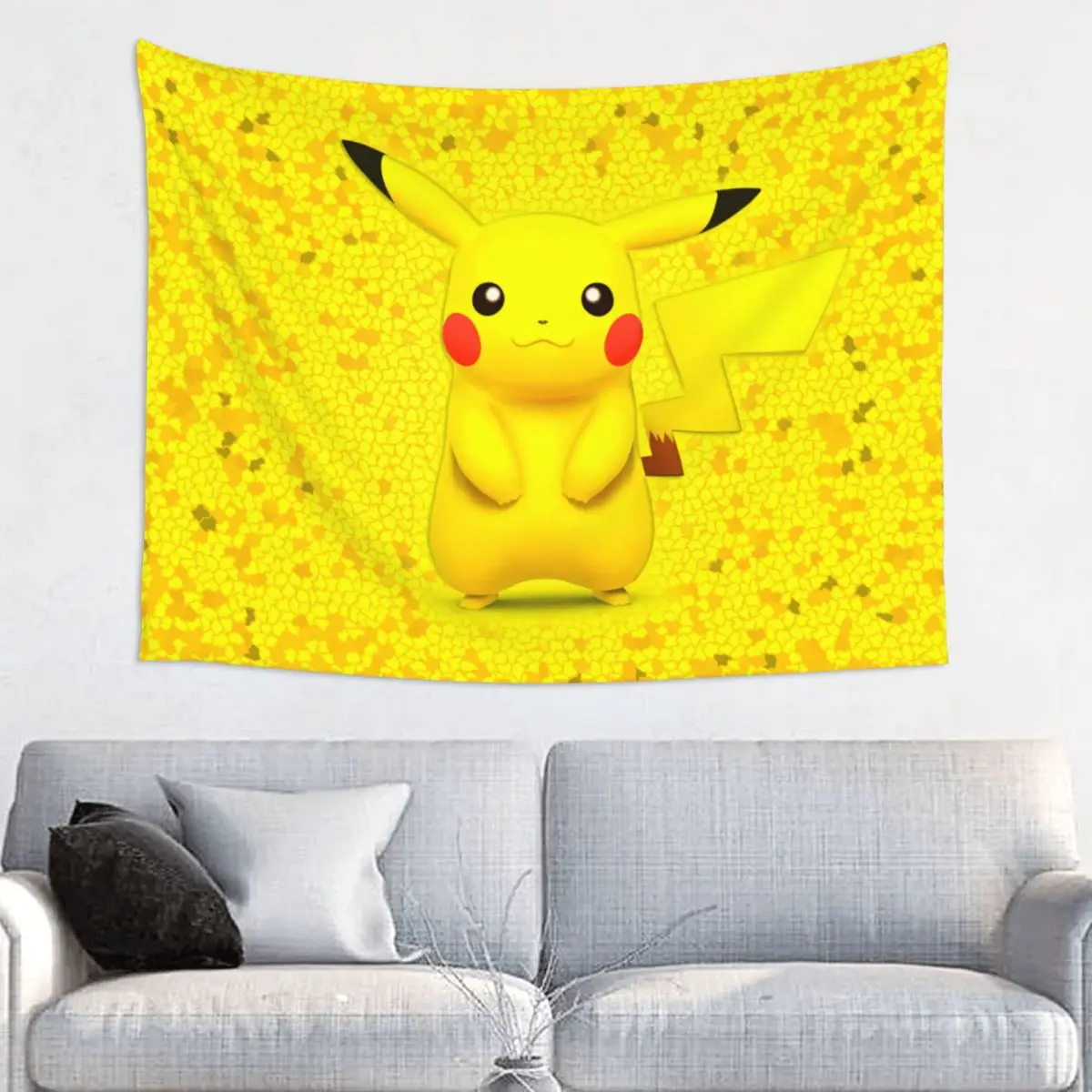 Custom P-Pikachus Anime Tapestry Home Decor Hippie Wall Hanging Japanese Manga Tapestries for Bedroom