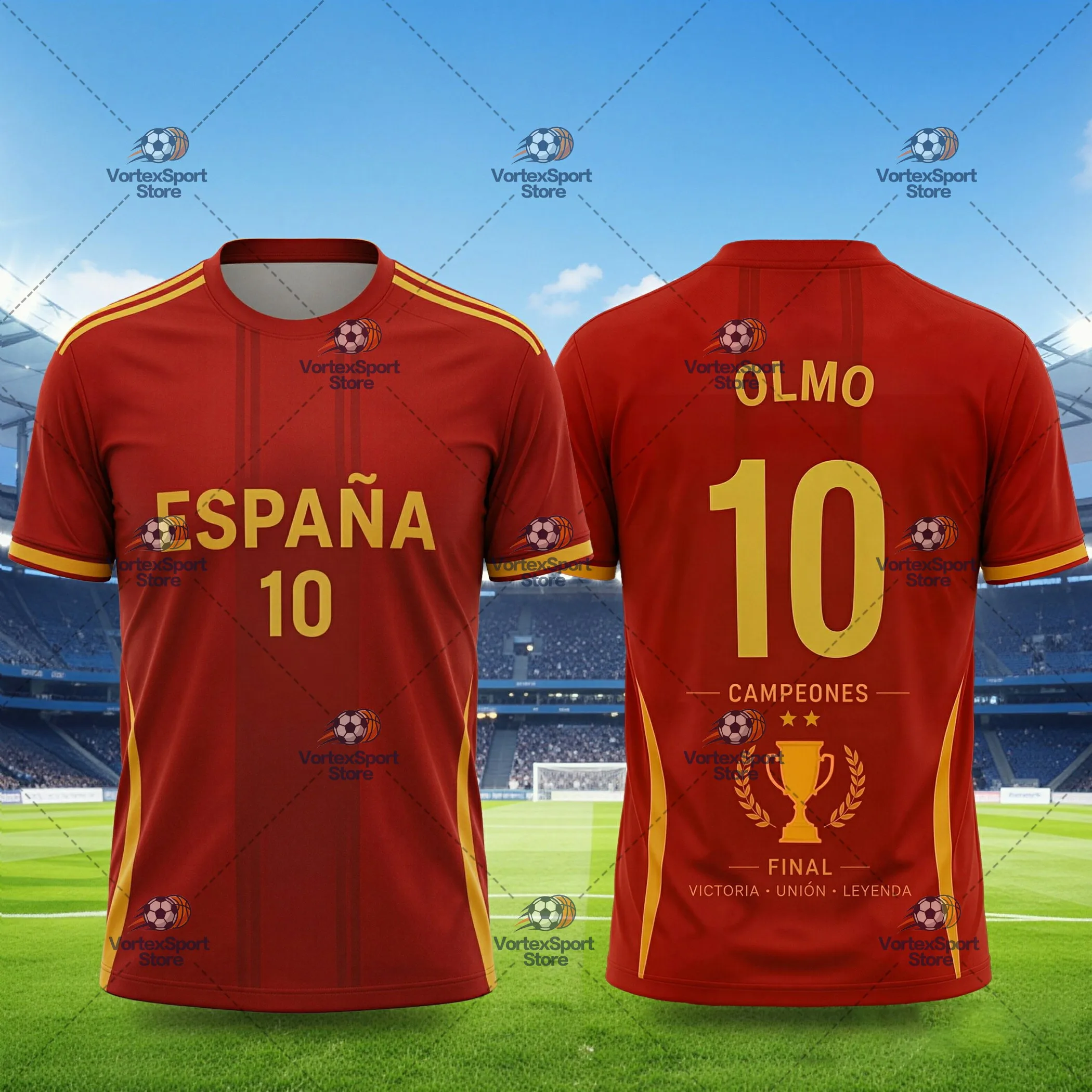 Yamal 2026 Nr. 19 Fußball Schnelltrocknendes T-Shirt Eltern-Kind Kurzarm Rundhals Spanien Fußballmeisterschaft Feier-Trikot – Detail 9