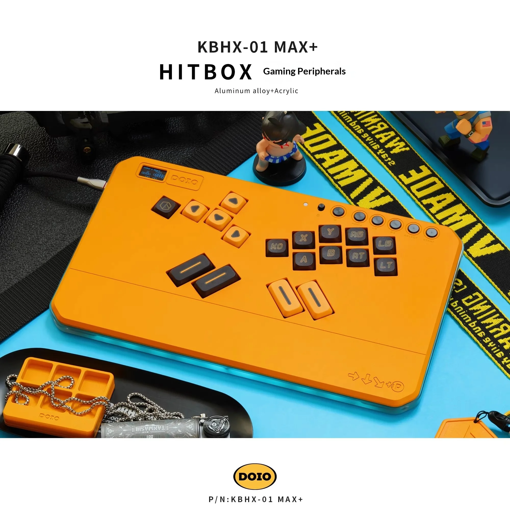 DOIO KBHX-01 MAX+ Wireless keyboard Aluminum Alloy+Acrylic CNC Process Shell Bond Line Separation Fast Dimming Gaming Keyboard