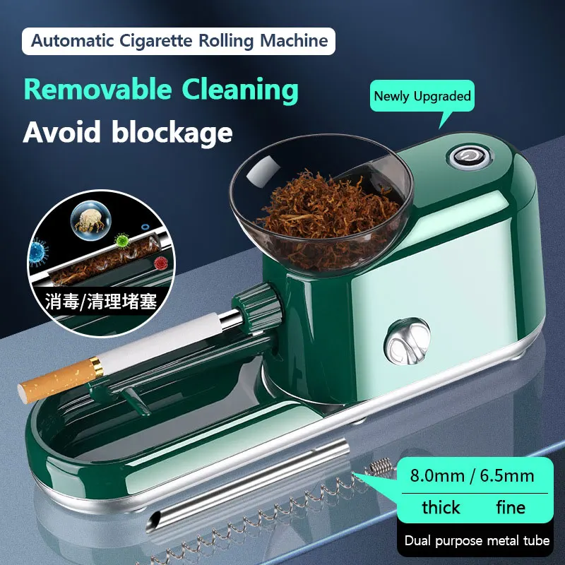 

Модернизированная автоматическая машина для прокатки сигарет, аксессуары для курения, 6,5/8 мм, двойная дымовая трубка, инструмент для изготовления табачных роликов