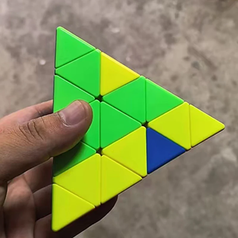 สปีดคิวบ์ 4x4x4 แบบไม่มีสติกเกอร์ รูปทรงสามเหลี่ยมพีระมิด ปริศนาเสริมทักษะ ฝึกสมอง สำหรับวัยรุ่น เด็กชาย เด็กหญิง ของขวัญที่ดีที่สุด คิวบ์อินฟินิโต