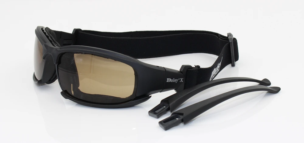 Daisy X7 Brille für Herren, Militär-Sonnenbrille, polarisiert, kugelsicher, für Airsoft, Schießen, Gafas, Rauchglas, Motorrad- und Fahrradbrille – Detail 6