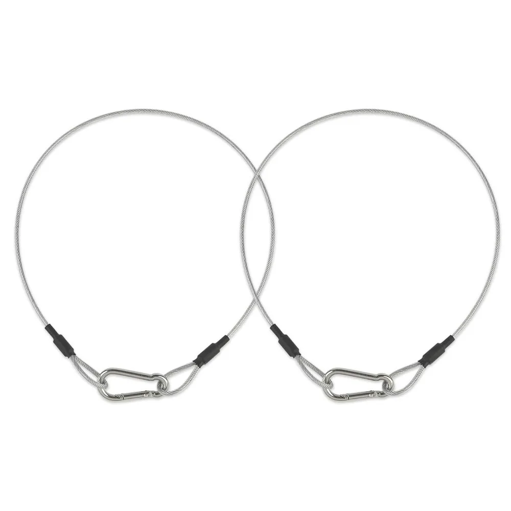 Stainless Steel Security Cable with Hooks and Loops Flexible Luggage Lock Cable Wire Rope Hanging Buckle Rope for Stage Light