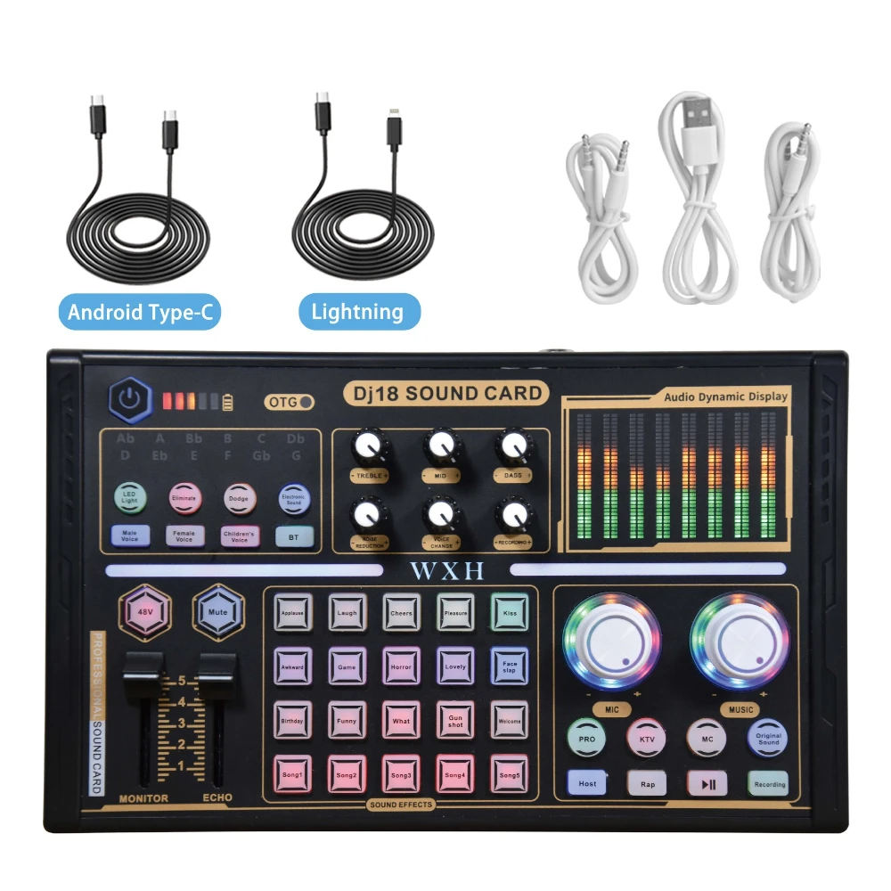 Hot Condenser Microphone BM 800 Wireless DJ18 Sound Card for