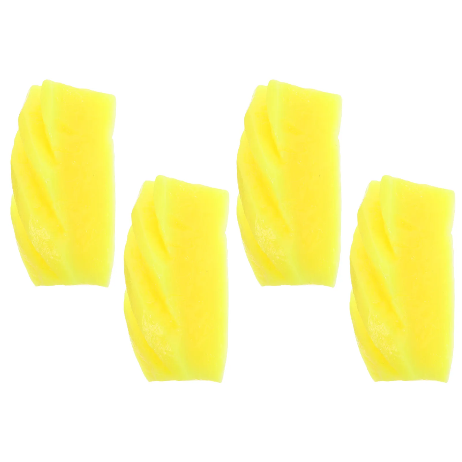 

4pcs Artificial Pineapple Slices Realistic PVC Fruits Decor Home Commercial Displays Photography Props YellowFruit