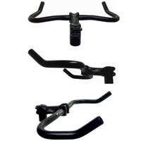 Durable Useful Accessories Handlebar Bullhorn Bend Bar Black/Silver Component Cycling Hot Sale 25.4x370mm Bike Accessory