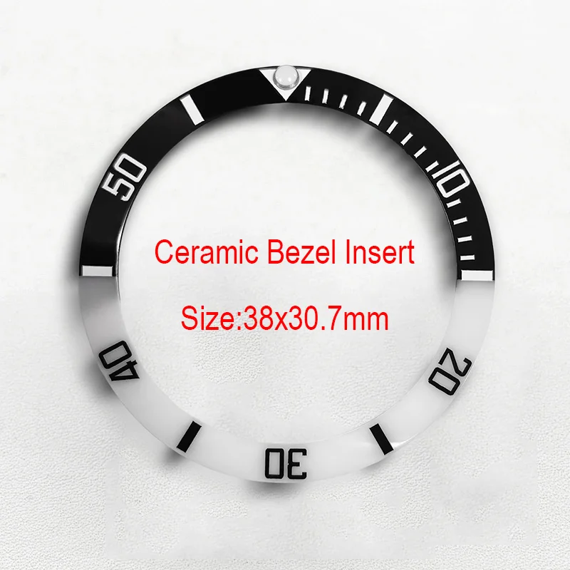 Mod 38*30.7mm Ceramiczny Pierścień Bezelowy do SKX007 SKX009 Seamaster GMT Koperty Zegarka Mechanizm NH35 Części do Męskich Zegarków Nurkowych