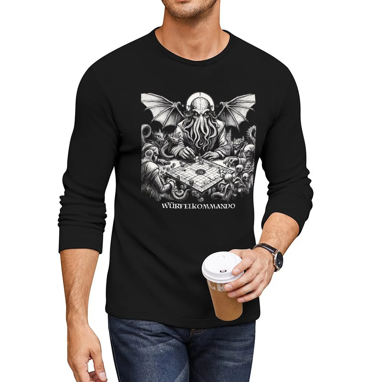 

Cthulhu Boardgame Long T-Shirt vintage t shirt Tee shirt designer t shirt men