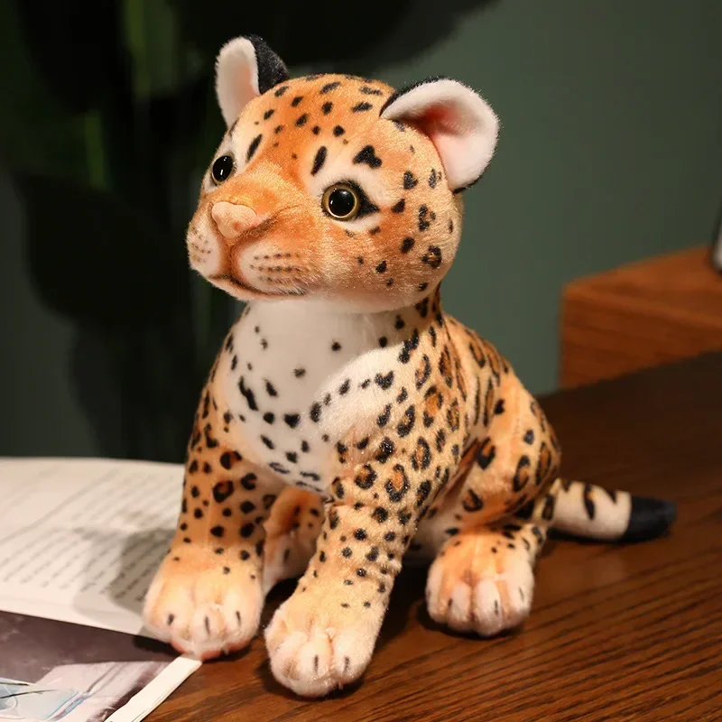 3 Haltungen Peluche Leopard Spielzeug niedlichen Simulation Plüsch Gepard Junge Modelle gefüllt weiche Puppe Requisiten Neugeborenen Fotografie Zubehör