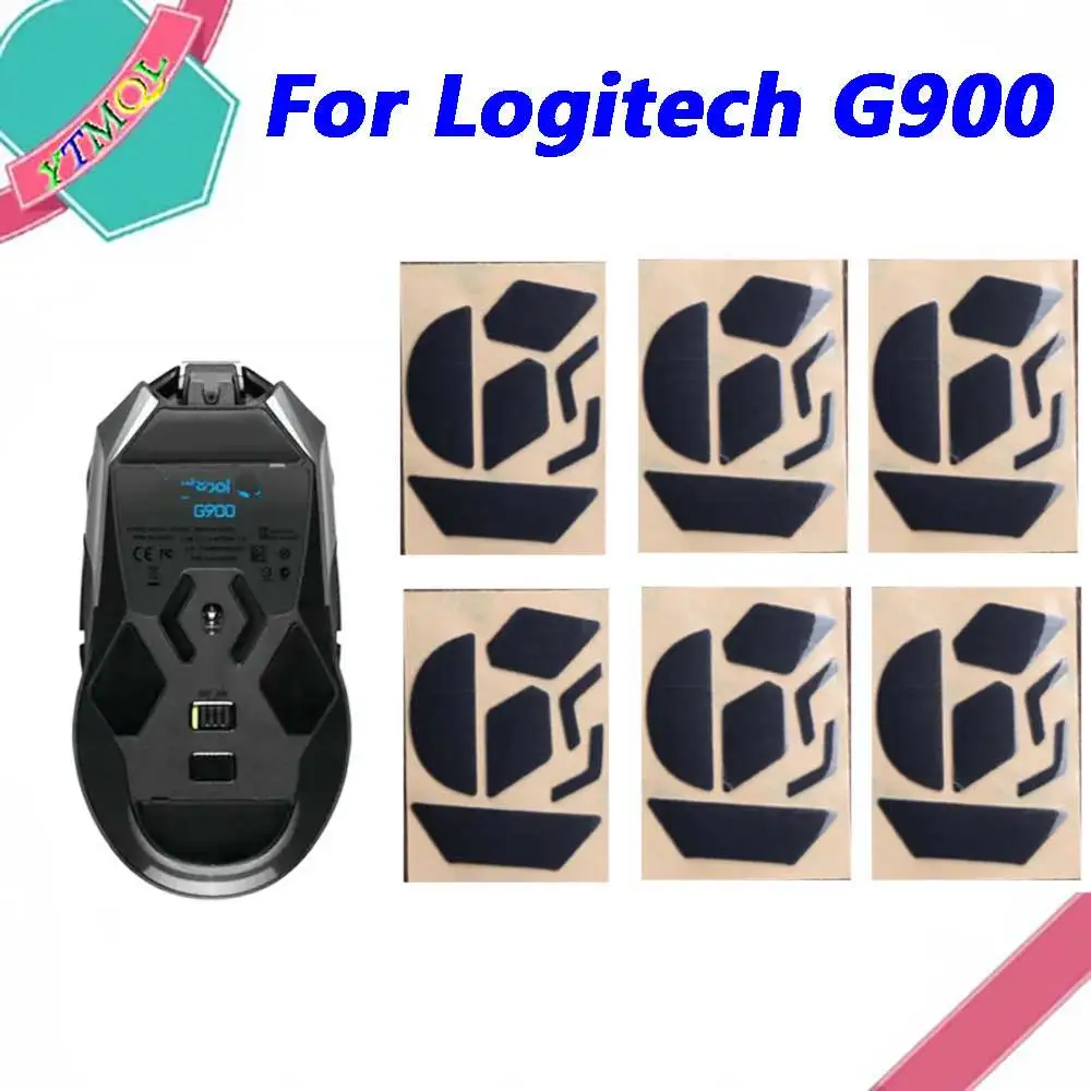 

Hot sale 20set Mouse Feet Skates Pads For Logitech G900 wireless Mouse White Black Anti skid sticker replacement Connector