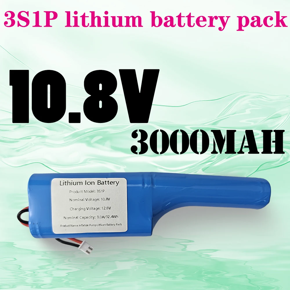 3S1P 10.8V 3000mAh Rechargeable Lithium Battery Pack Suitable for Inflation Pump Injection Pump