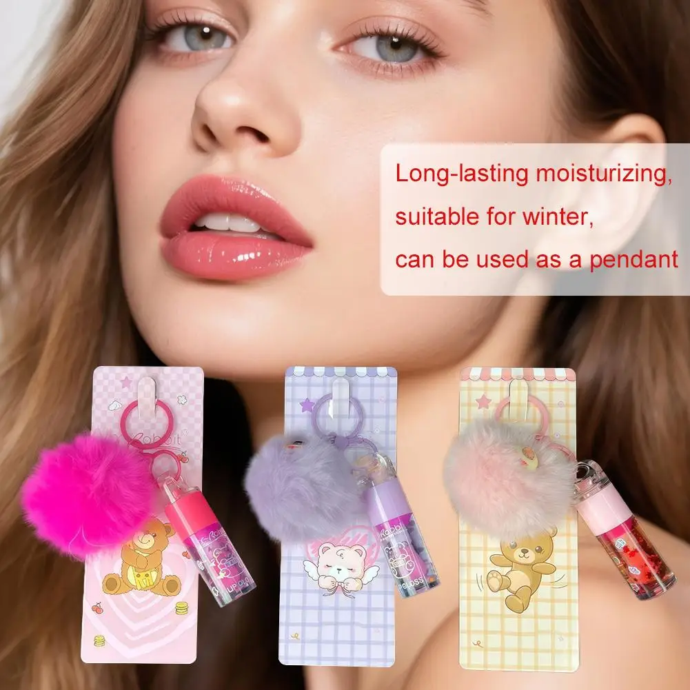 Lucidalabbra a specchio Lucidalabbra Rossetto liquido idratante labbra duraturo Lucidalabbra lungo Olio lucido con pendente sbiadito impermeabile J0D4