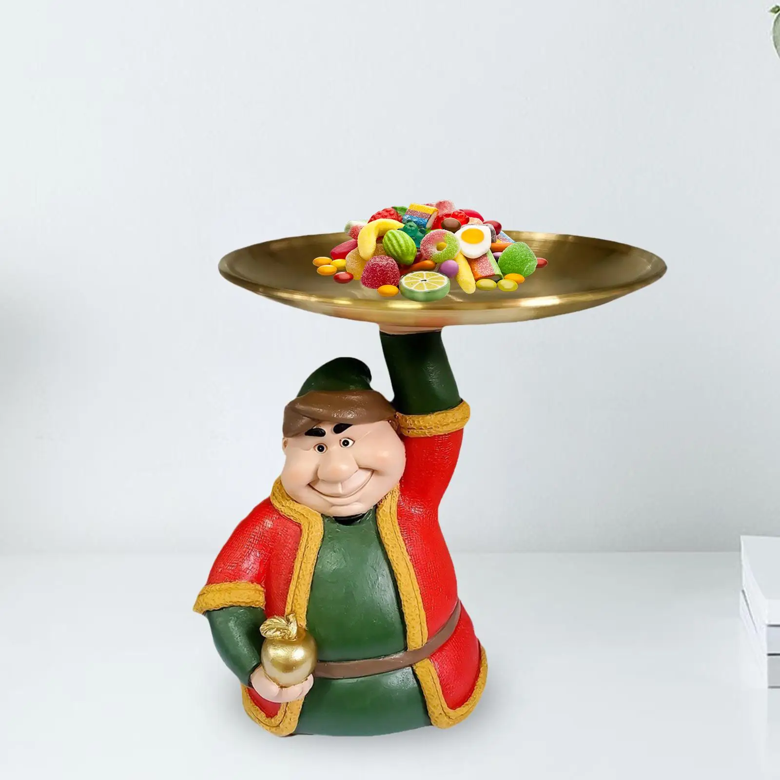 

Resin Storage Tray Creative Figurines Standing Statue Desktop Ornament for Entrance Living Room Islamic Muslim Ramadan Decors