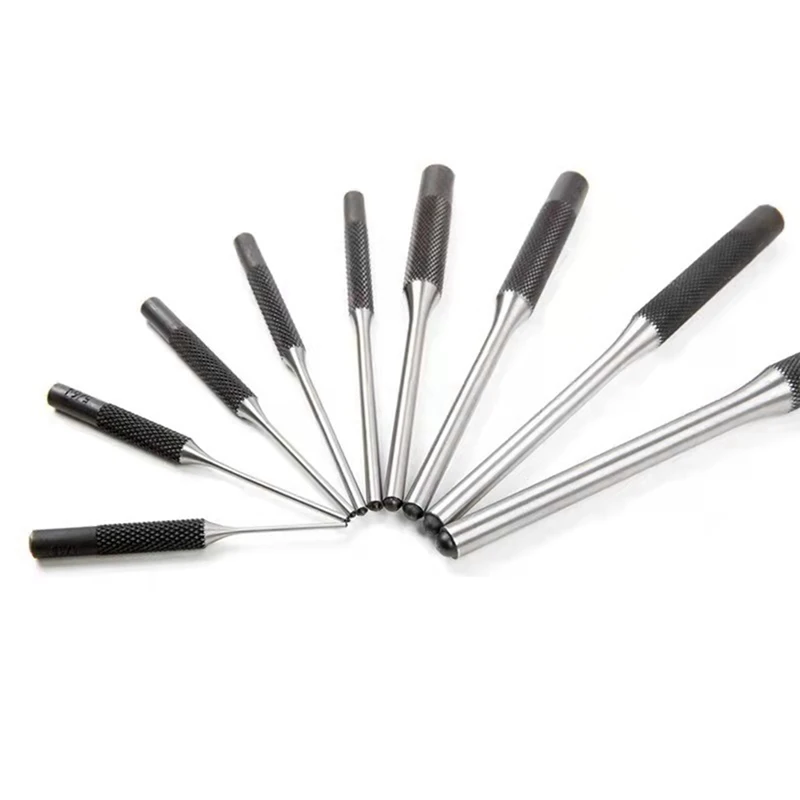 Roll Pin Punch Set With Storage Pouch Smithing Punch Removing Repair Tools With Bench Block Pin Punches And Hammer