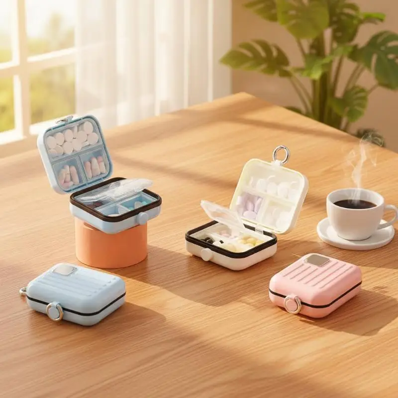 Tragbare Mini-Reisemedizinbox, 7-Tage-Tabletten-Organizer, Schmuckaufbewahrung für unterwegs – Detail 11