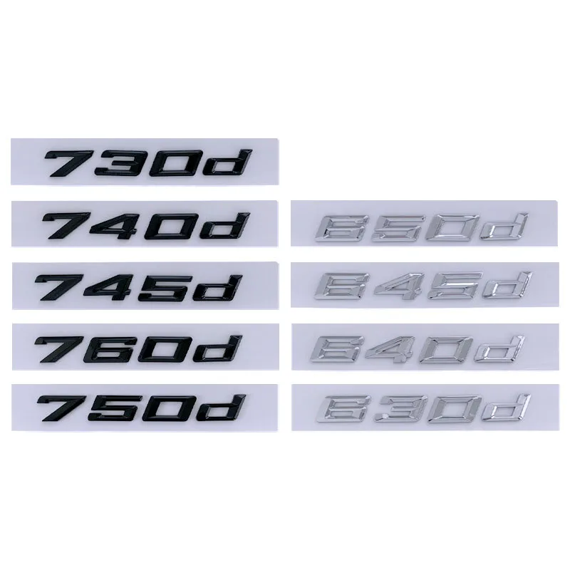 

3D ABS Letters Car Trunk Badge Emblem 630d 640d 645d 650d 730d 740d 745d 750d 760d Logo For BMW GT G32 F01 F12 G70 Accessories