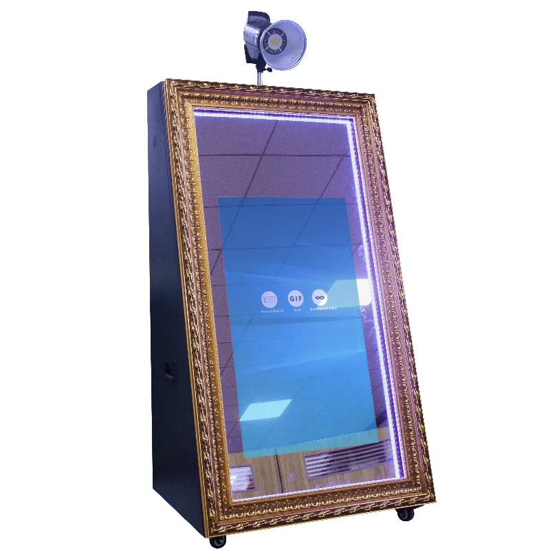 Vending Selfie Magic Mirror Photo Booth/Photo Booth Vending Machine with Space for DNP Printer & Canon Camera Kiosk
